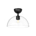 Alora Canada - One Light Semi-Flush Mount - Jude - Clear Glass/Matte Black- Union Lighting Luminaires Decor