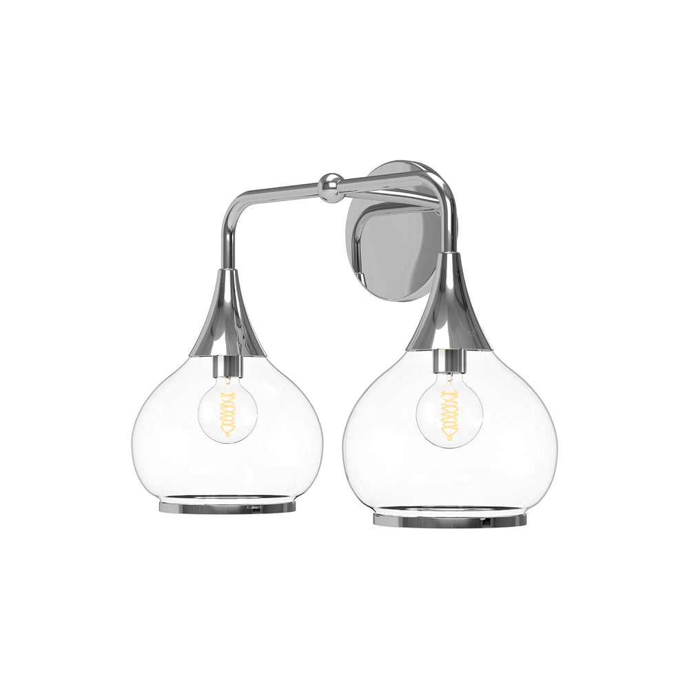 Alora Canada - Two Light Bathroom Fixtures - Hazel - Chrome/Clear Glass- Union Lighting Luminaires Decor