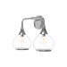 Alora Canada - Two Light Bathroom Fixtures - Hazel - Chrome/Clear Glass- Union Lighting Luminaires Decor