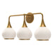Alora Canada - Three Light Bathroom Fixtures - Hazel - Aged Gold/Opal Matte Glass- Union Lighting Luminaires Decor