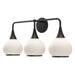 Alora Canada - Three Light Bathroom Fixtures - Hazel - Matte Black/Opal Matte Glass- Union Lighting Luminaires Decor