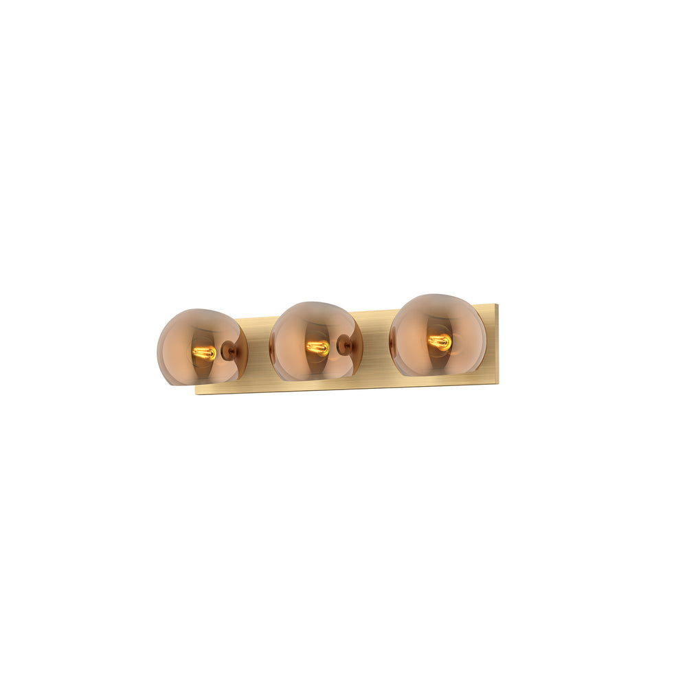 Alora Canada - Three Light Bathroom Fixtures - Willow - Brushed Gold/Copper Glass- Union Lighting Luminaires Decor