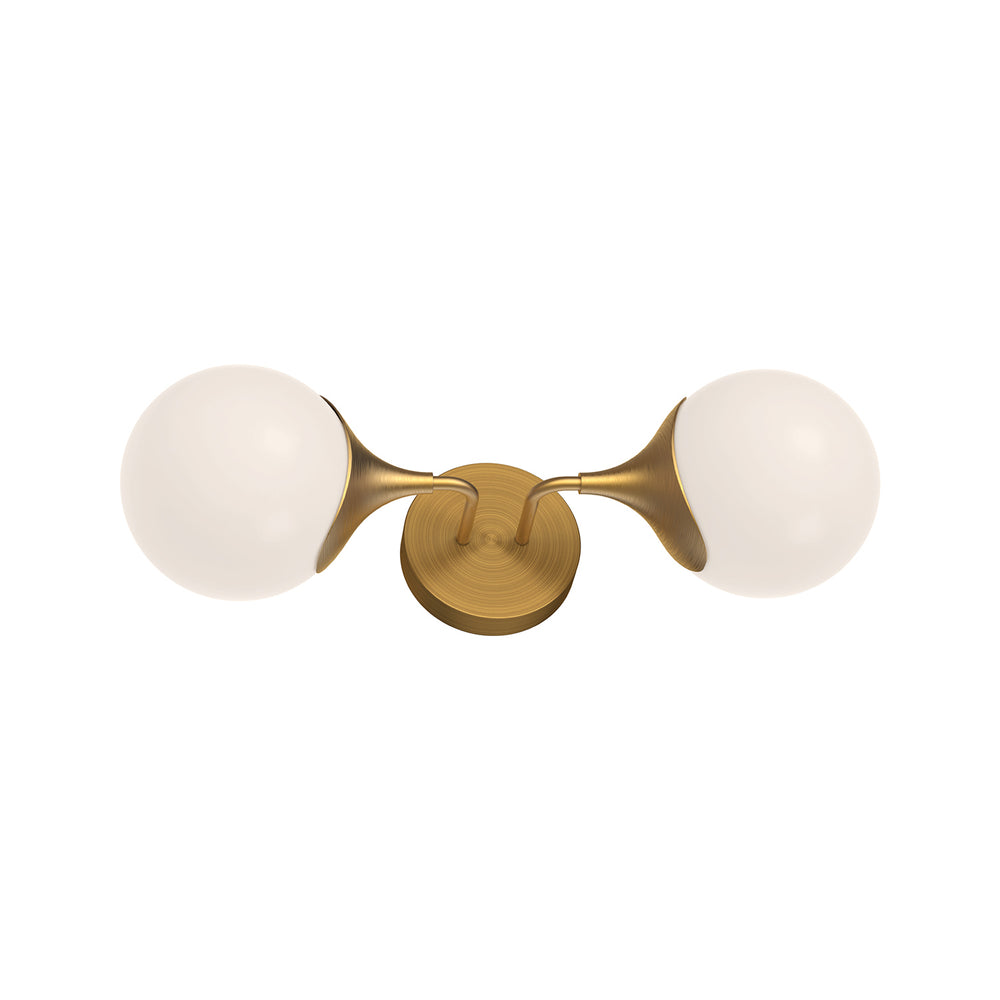 Alora Canada - Two Light Vanity - Nouveau - Aged Gold/Opal Matte Glass- Union Lighting Luminaires Decor