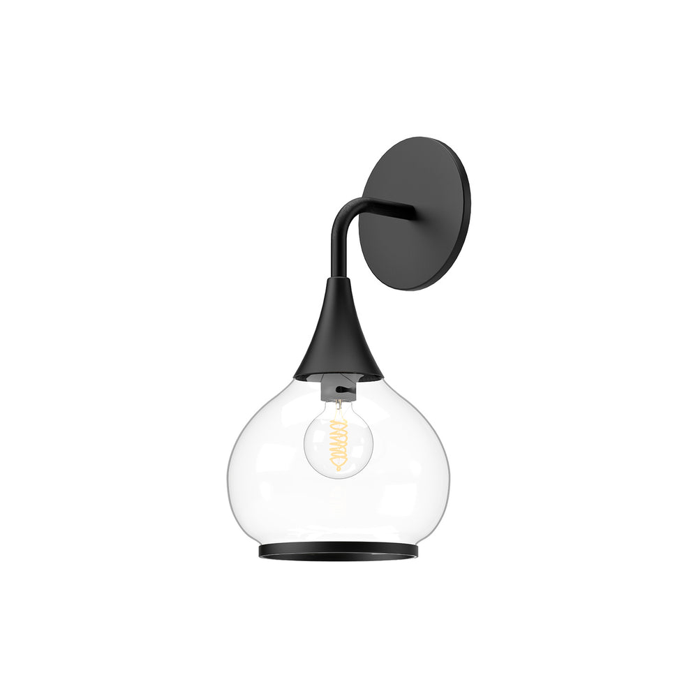 Alora Canada - One Light Vanity - Hazel - Clear Glass/Matte Black- Union Lighting Luminaires Decor