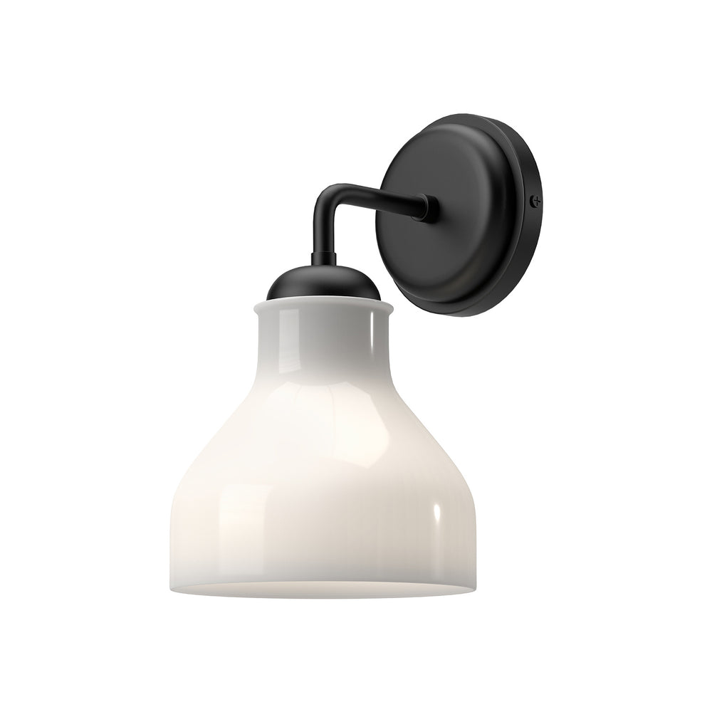 Alora Canada - One Light Vanity - Westlake - Glossy Opal Glass/Matte Black- Union Lighting Luminaires Decor