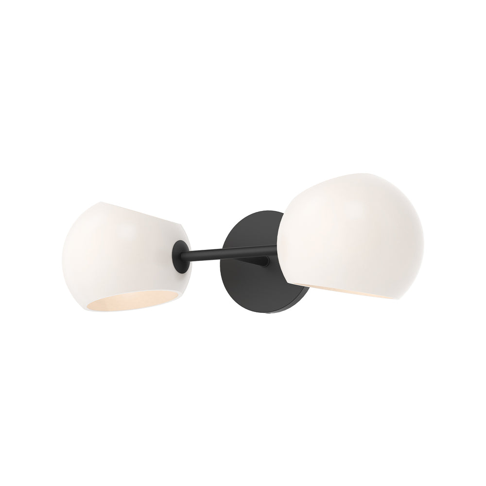 Alora Canada - Two Light Vanity - Willow - Matte Black/Opal Matte Glass- Union Lighting Luminaires Decor