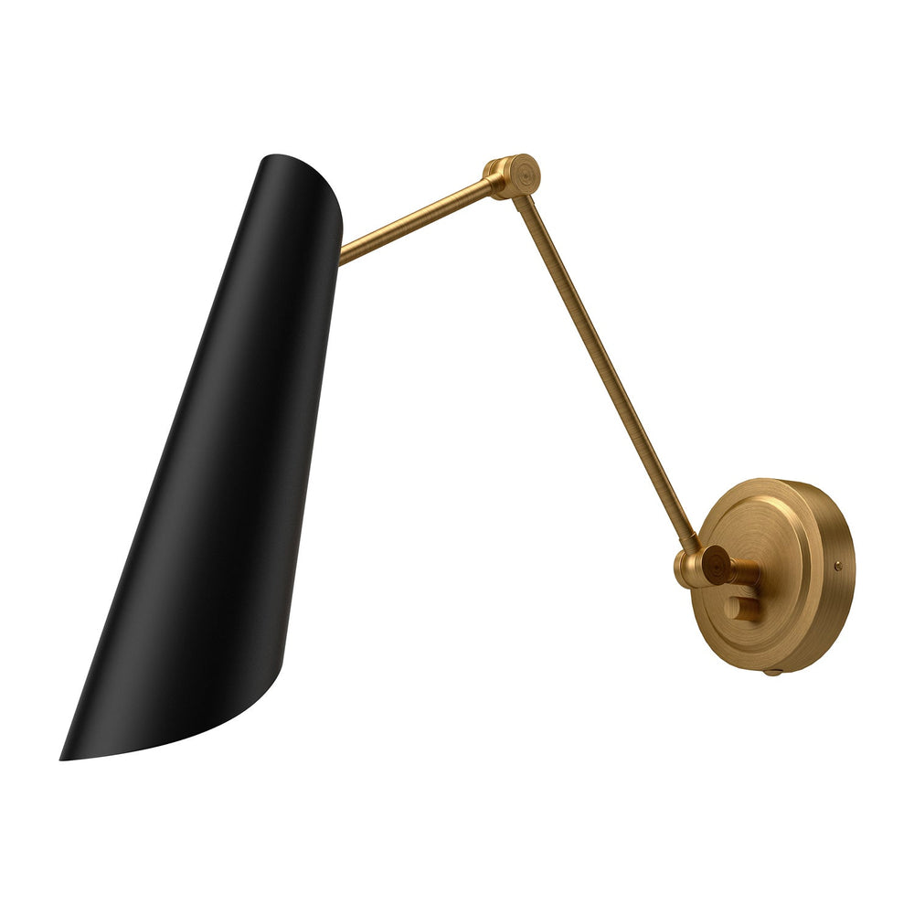 Alora Canada - One Light Vanity - Gabriel - Aged Gold/Matte Black- Union Lighting Luminaires Decor