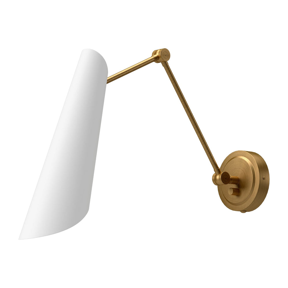 Alora Canada - One Light Vanity - Gabriel - Aged Gold/White- Union Lighting Luminaires Decor
