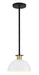 Crystorama - One Light Pendant - Gigi - Black + Aged Brass- Union Lighting Luminaires Decor