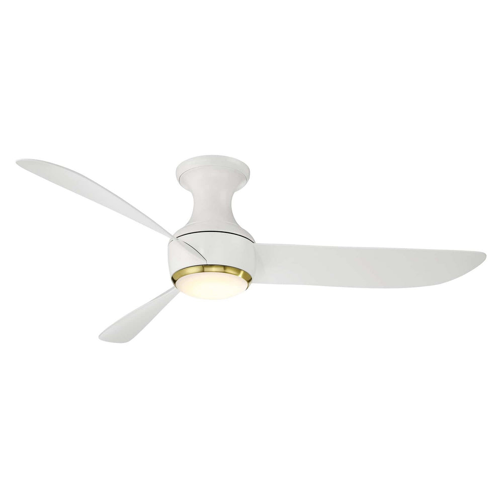 Modern Forms Fans Canada - 52"Ceiling Fan - Corona - Soft Brass/Matte White- Union Lighting Luminaires Decor