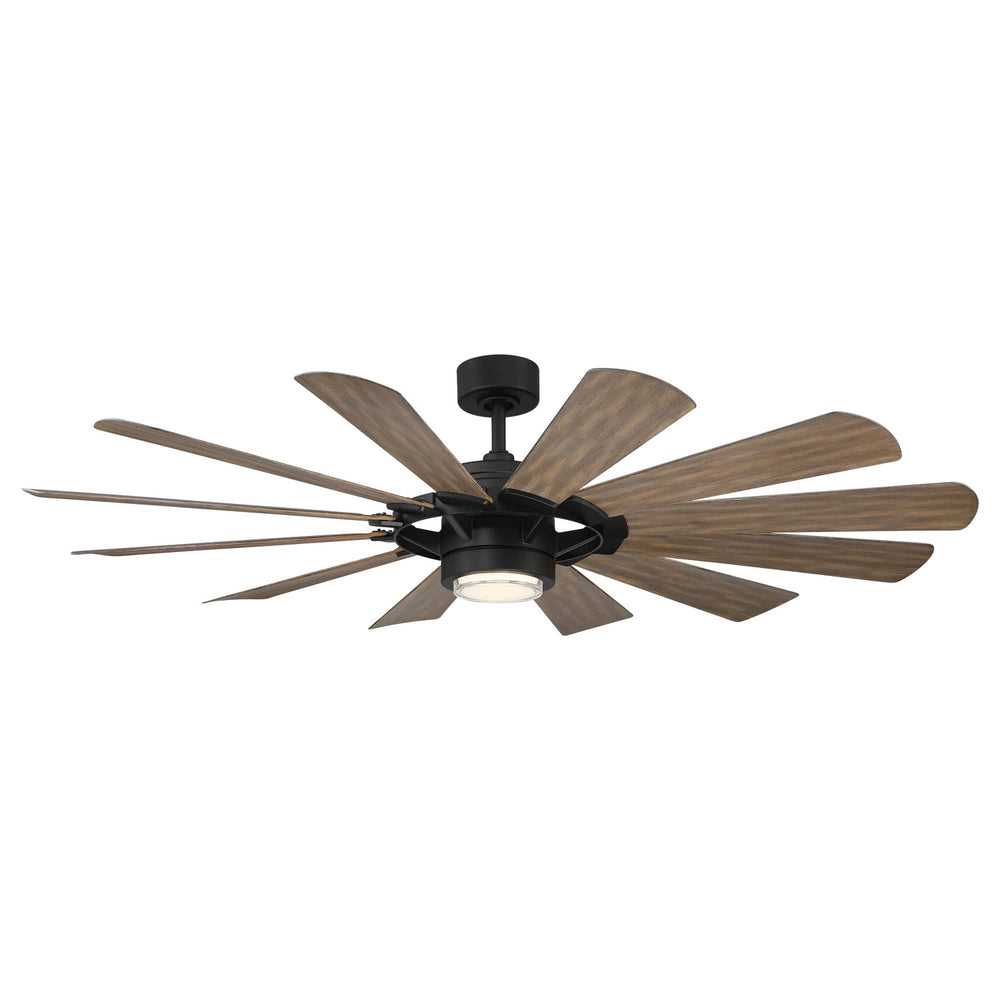 Modern Forms Fans Canada - 65" Ceiling Fan - Wynd Mill - Matte Black/Barn Wood- Union Lighting Luminaires Decor