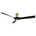 Modern Forms Fans Canada - 58" Ceiling Fan - Torque - Soft Brass/Matte Black- Union Lighting Luminaires Decor