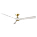 Modern Forms Fans Canada - 58" Ceiling Fan - Torque - Soft Brass/Matte White- Union Lighting Luminaires Decor