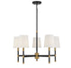Savoy House - Five Light Chandelier - Brody - Matte Black w/Warm Brass- Union Lighting Luminaires Decor