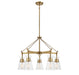 Savoy House Canada - Five Light Chandelier - Lakewood - Warm Brass- Union Lighting Luminaires Decor