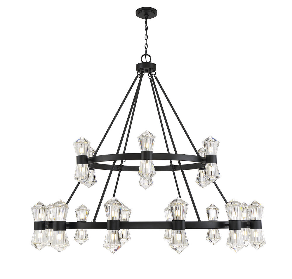 Savoy House - LED Chandelier - Dryden - Matte Black- Union Lighting Luminaires Decor