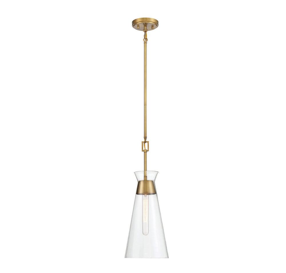 Savoy House - One Light Pendant - Lakewood - Warm Brass- Union Lighting Luminaires Decor