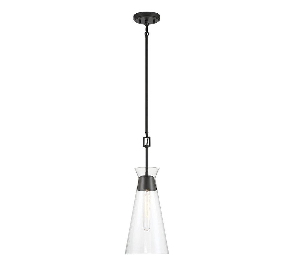 Savoy House - One Light Pendant - Lakewood - Matte Black- Union Lighting Luminaires Decor