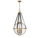 Savoy House - Four Light Pendant - Bozeman - Warm Brass- Union Lighting Luminaires Decor