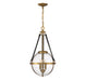 Savoy House - Three Light Pendant - Bozeman - Warm Brass- Union Lighting Luminaires Decor
