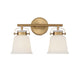 Savoy House - Two Light Bathroom Vanity - Kaden - Warm Brass- Union Lighting Luminaires Decor