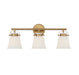 Savoy House - Three Light Bathroom Vanity - Kaden - Warm Brass- Union Lighting Luminaires Decor