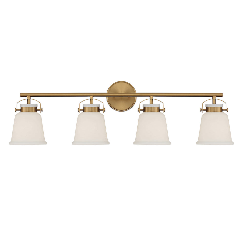 Savoy House - Four Light Bathroom Vanity - Kaden - Warm Brass- Union Lighting Luminaires Decor