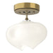 Hubbardton Forge - One Light Semi-Flush Mount - Ume - Modern Brass- Union Lighting Luminaires Decor