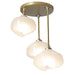 Hubbardton Forge - Three Light Semi-Flush Mount - Ume - Modern Brass- Union Lighting Luminaires Decor