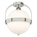 Hubbardton Forge - One Light Semi-Flush Mount - Atlas - Sterling- Union Lighting Luminaires Decor