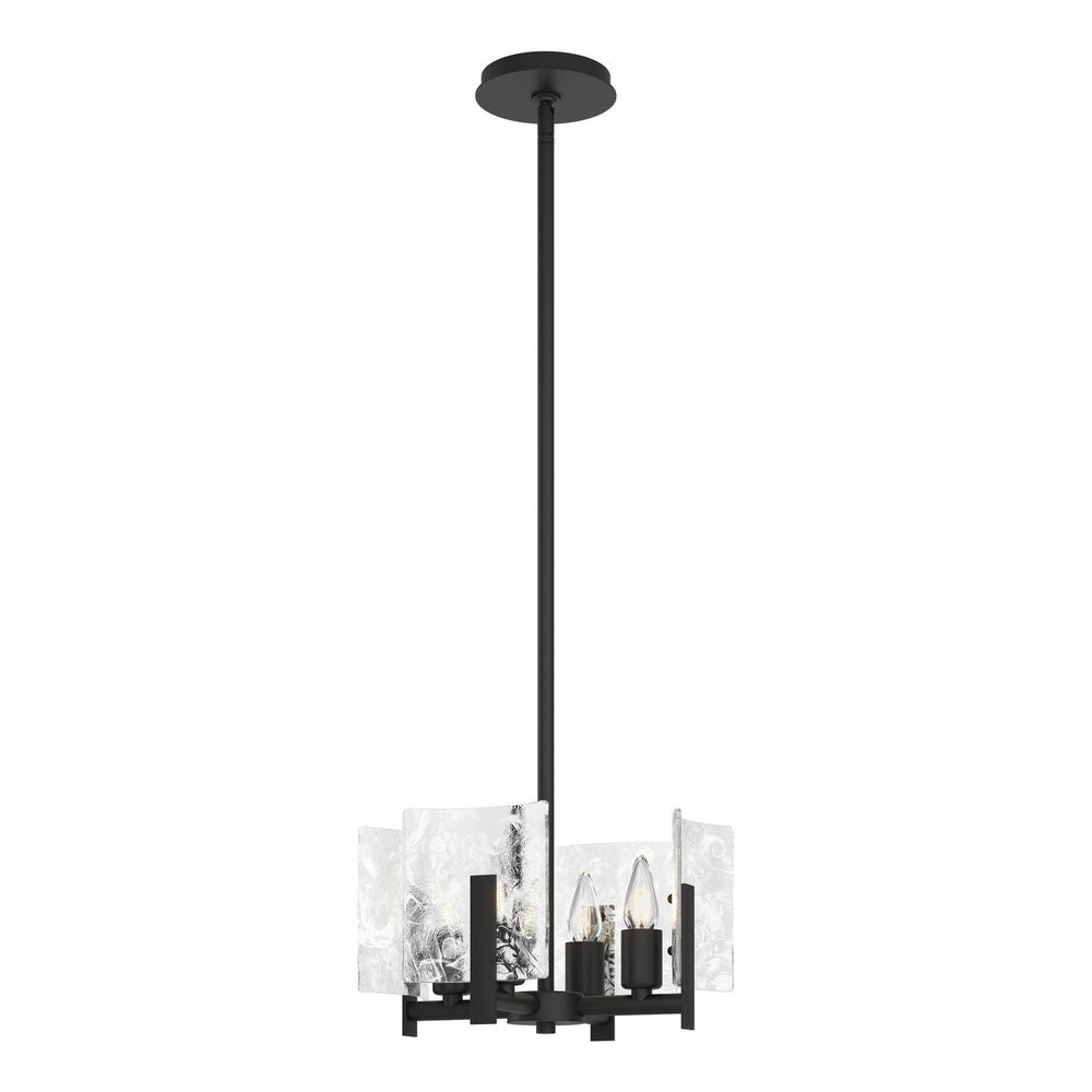 Hubbardton Forge - Four Light Semi-Flush/Pendant - Arc - Black- Union Lighting Luminaires Decor