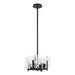Hubbardton Forge - Four Light Semi-Flush/Pendant - Arc - Black- Union Lighting Luminaires Decor