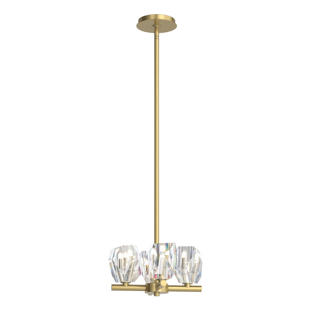 Hubbardton Forge - Four Light Semi-Flush/Pendant - Gatsby - Modern Brass- Union Lighting Luminaires Decor
