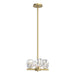 Hubbardton Forge - Four Light Semi-Flush/Pendant - Gatsby - Modern Brass- Union Lighting Luminaires Decor
