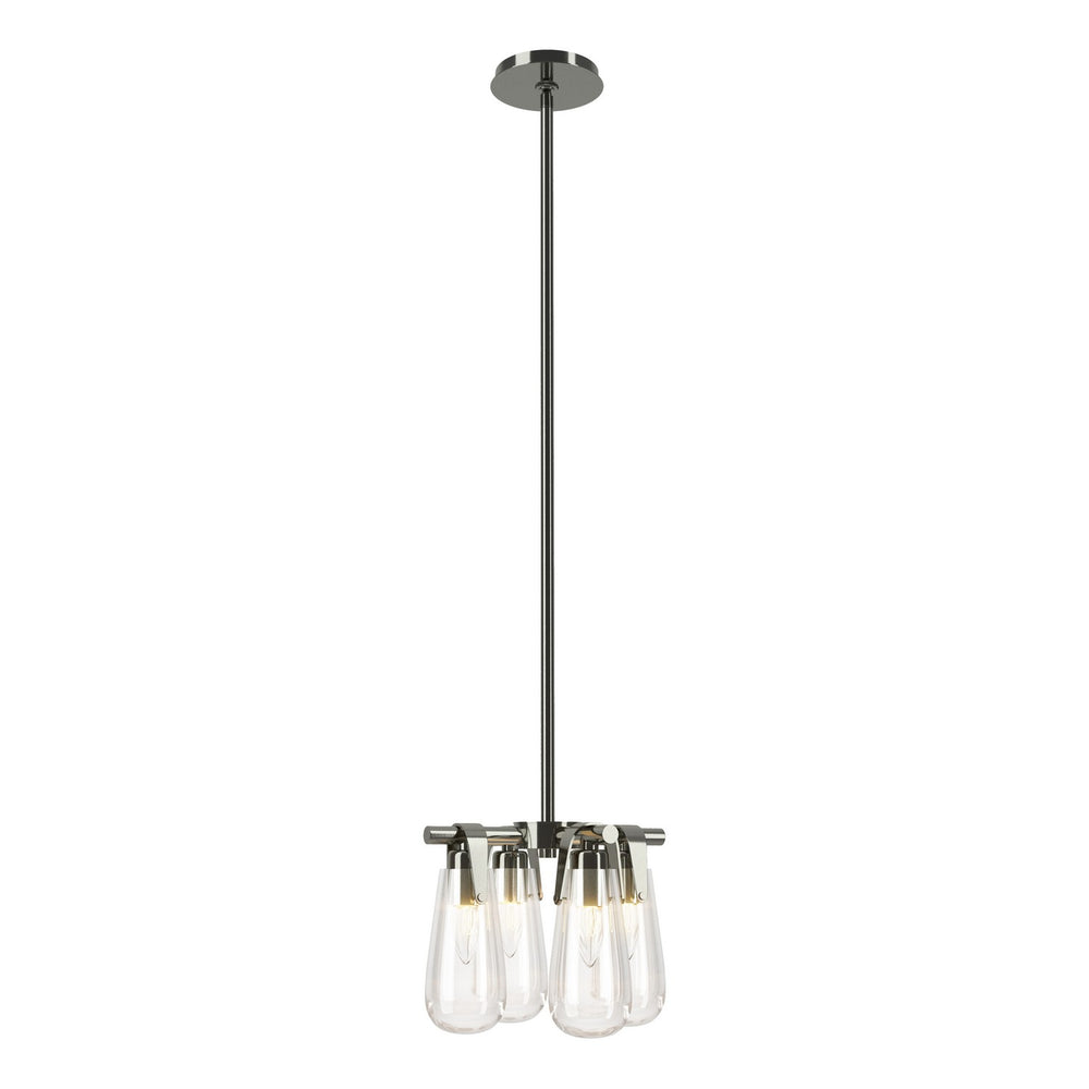 Hubbardton Forge - Four Light Semi-Flush/Pendant - Eos - Sterling- Union Lighting Luminaires Decor