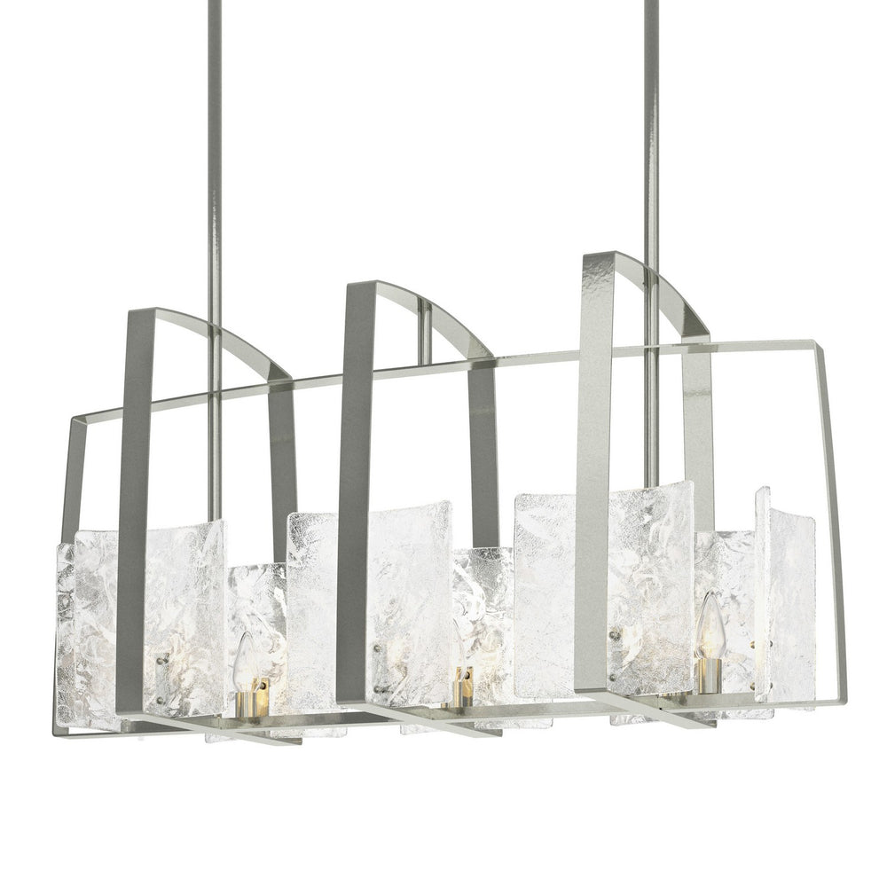 Hubbardton Forge - Eight Light Linear Pendant - Arc - Sterling- Union Lighting Luminaires Decor
