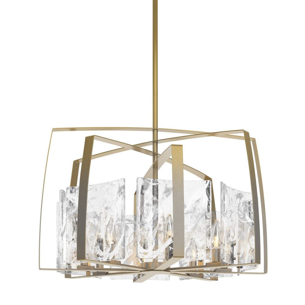 Hubbardton Forge - Eight Light Pendant - Arc - Modern Brass- Union Lighting Luminaires Decor