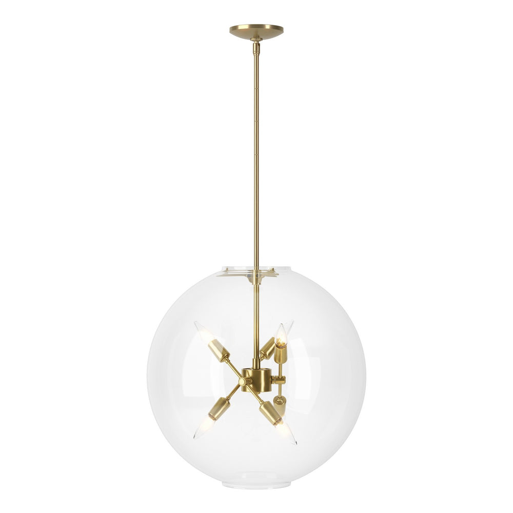 Hubbardton Forge - Six Light Pendant - Sfera - Modern Brass- Union Lighting Luminaires Decor