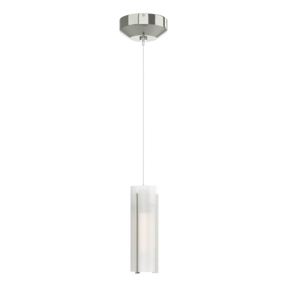 Hubbardton Forge - One Light Mini Pendant - Exos Glass - Sterling- Union Lighting Luminaires Decor