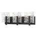 Hubbardton Forge - Three Light Bath Sconce - Arc - Black- Union Lighting Luminaires Decor