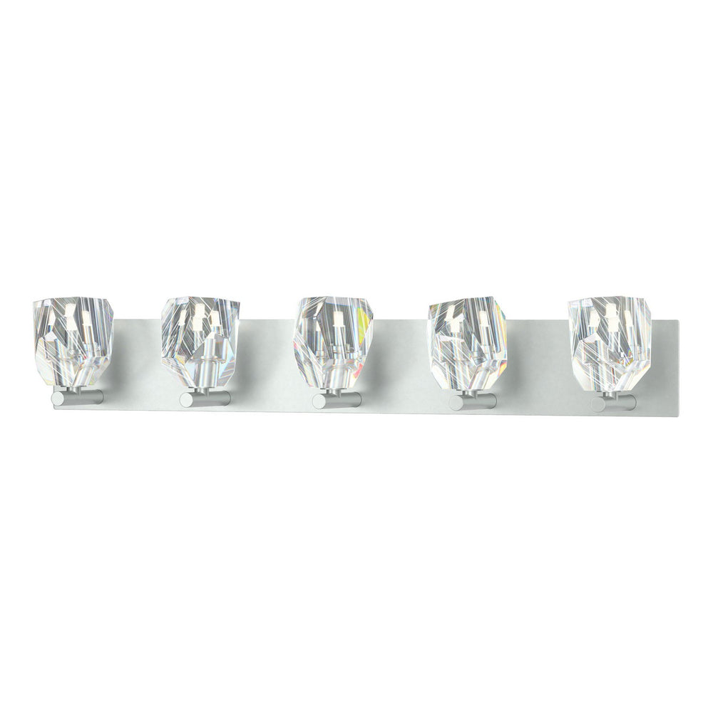 Hubbardton Forge - Five Light Bath Sconce - Gatsby - Vintage Platinum- Union Lighting Luminaires Decor