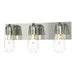 Hubbardton Forge - Three Light Bath Sconce - Eos - Sterling- Union Lighting Luminaires Decor