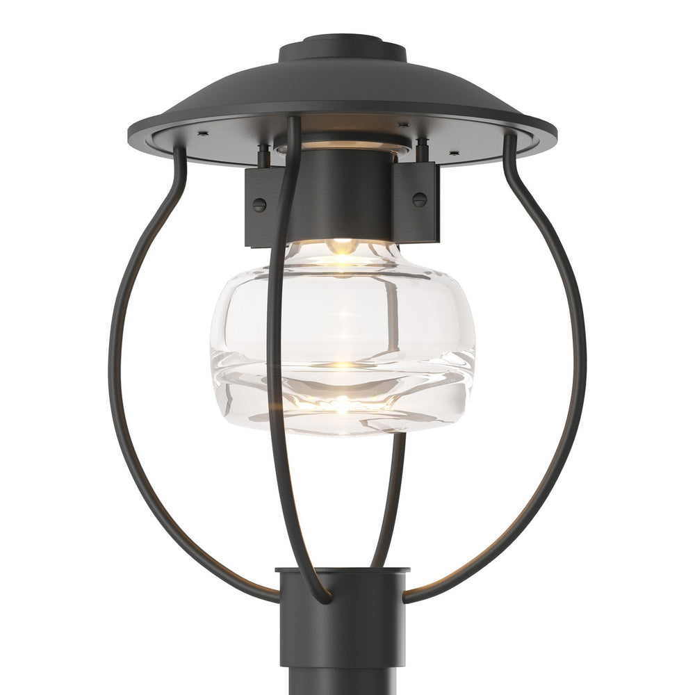 Hubbardton Forge - One Light Outdoor Post Mount - Mason - Coastal Black- Union Lighting Luminaires Decor
