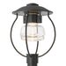 Hubbardton Forge - One Light Outdoor Post Mount - Mason - Coastal Black- Union Lighting Luminaires Decor
