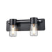 DVI Canada - Two Light Vanity - Tuxedo - Ebony/Chrome w/Clear Seedy Glass- Union Lighting Luminaires Decor