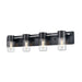 DVI Canada - Four Light Vanity - Tuxedo - Ebony/Chrome w/Clear Seedy Glass- Union Lighting Luminaires Decor