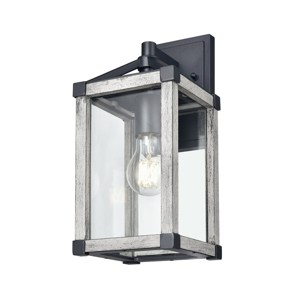 DVI Canada - One Light Wall Sconce - Nipigon Outdoor - Black And White Washed Grey w/Clear Glass- Union Lighting Luminaires Decor