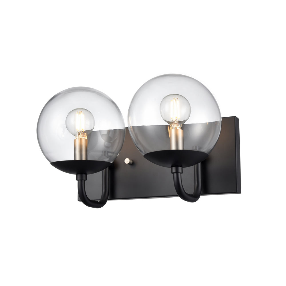 DVI Canada - Two Light Vanity - Mackenzie Delta - Multiple Finishes And Ebony w/Clear Glass- Union Lighting Luminaires Decor