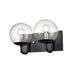DVI Canada - Two Light Vanity - Mackenzie Delta - Multiple Finishes And Ebony w/Clear Glass- Union Lighting Luminaires Decor