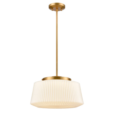 DVI Canada - LED Pendant - Lunenberg Cct - Brass w/Ribbed Opal Glass- Union Lighting Luminaires Decor